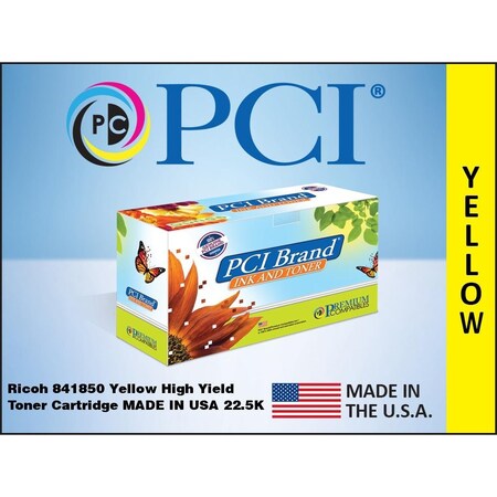 Pci Pci Ricoh 841850 Yellow Toner Ctg 22.5K 841850-PCI